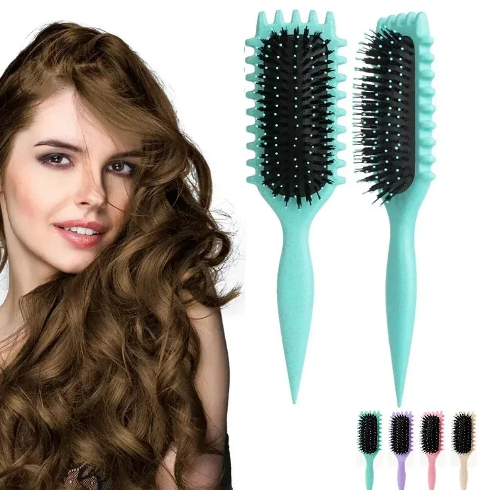 Anti-static fluffy detangling brush included free with the Beach Wave Set