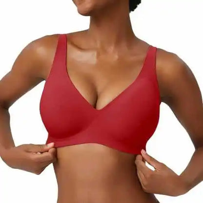 Seamless Wire-Free Full Cup Bra, Pink Leopard Print