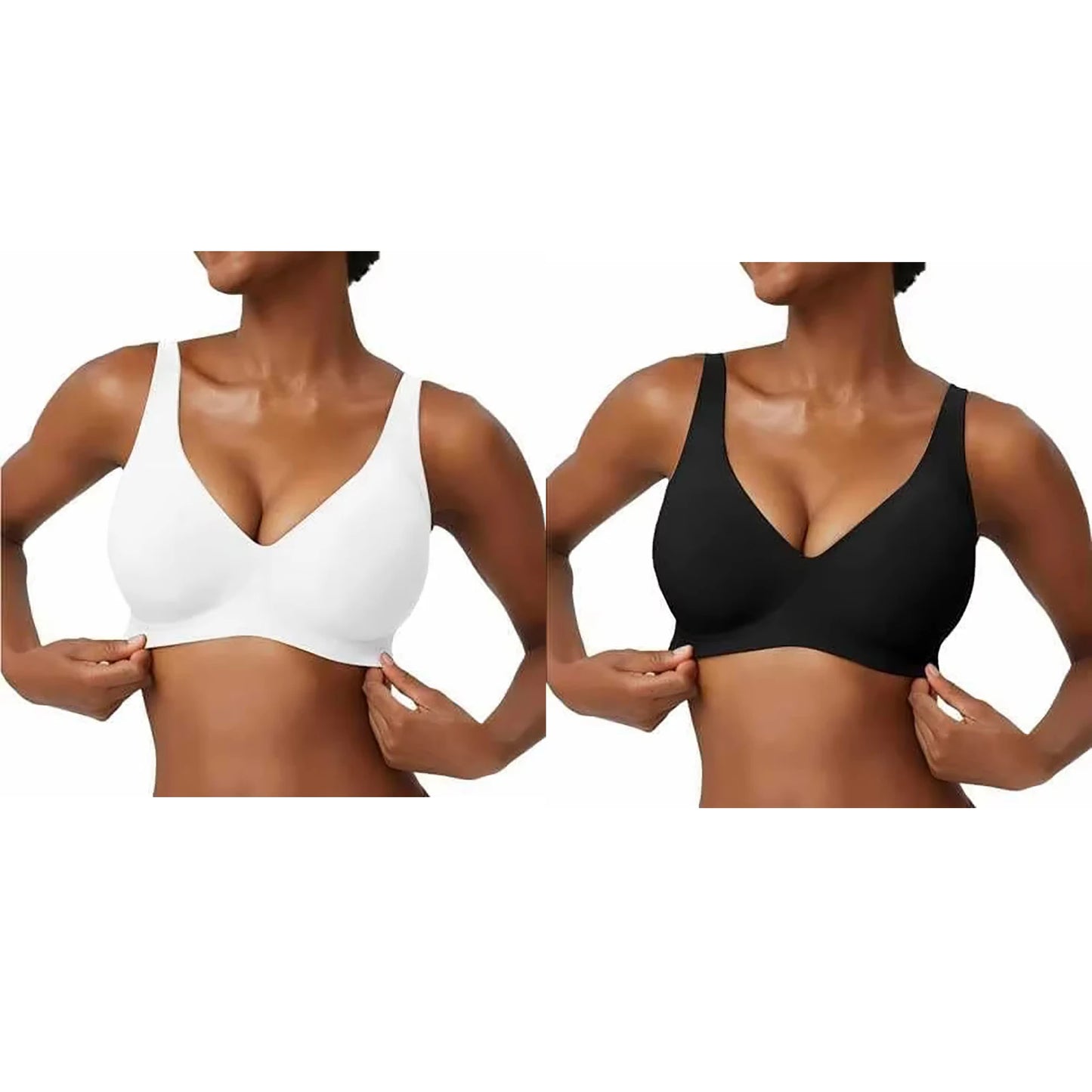 Seamless Wire-Free Full Cup Bra, Pink Leopard Print