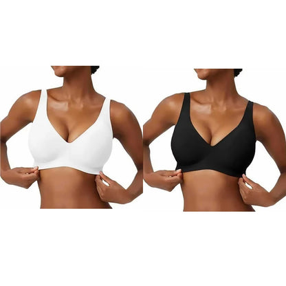 Seamless Wire-Free Full Cup Bra, Pink Leopard Print