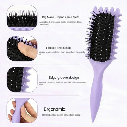 Anti-static Fluffy Hair Brush Hairstyle Tools