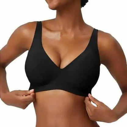 Seamless Wire-Free Full Cup Bra, Pink Leopard Print