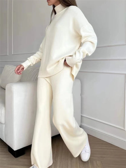 2 Pieces Women Sets Knitted Tracksuit