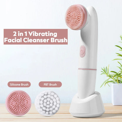 Electric facial cleansing brush included free with the Two-Step Pore Kit