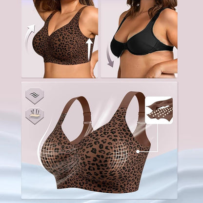 Leopard Jelly Wireless Push-Up Bra, Full Coverage