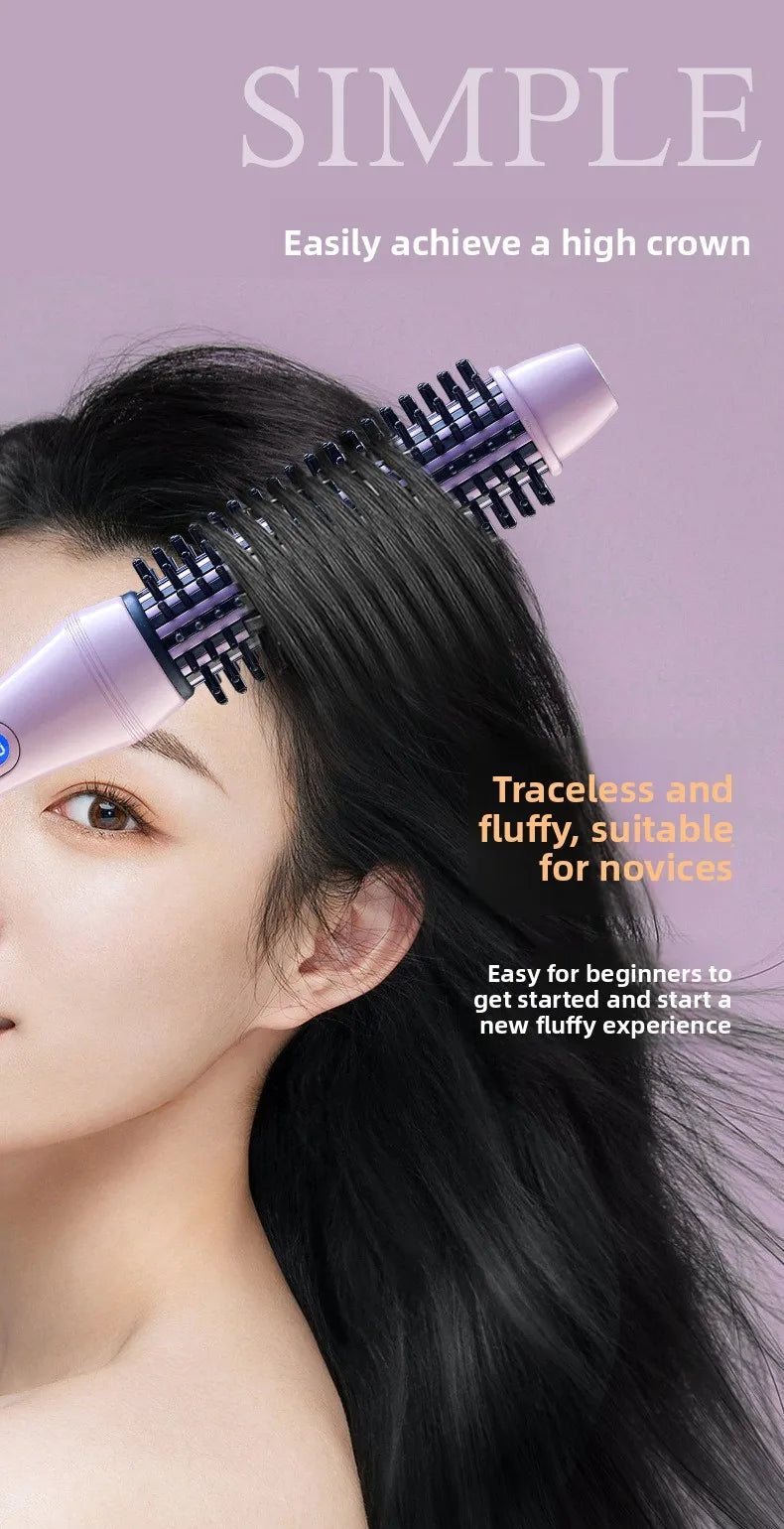 2-in-1 Thermal Round Brush, Curling Iron & Straightener