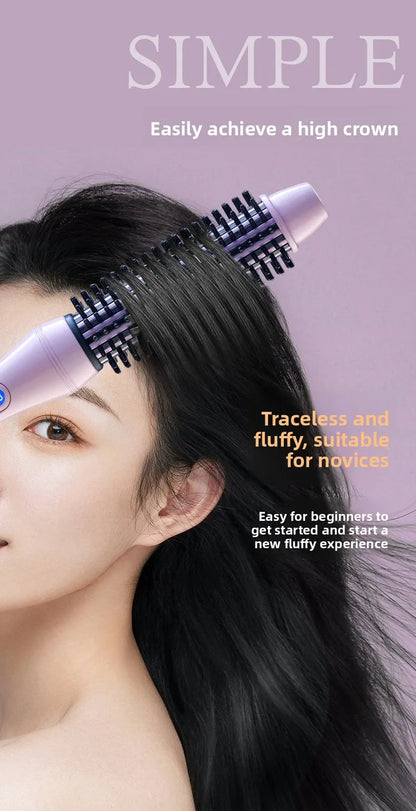 2-in-1 Thermal Round Brush, Curling Iron & Straightener