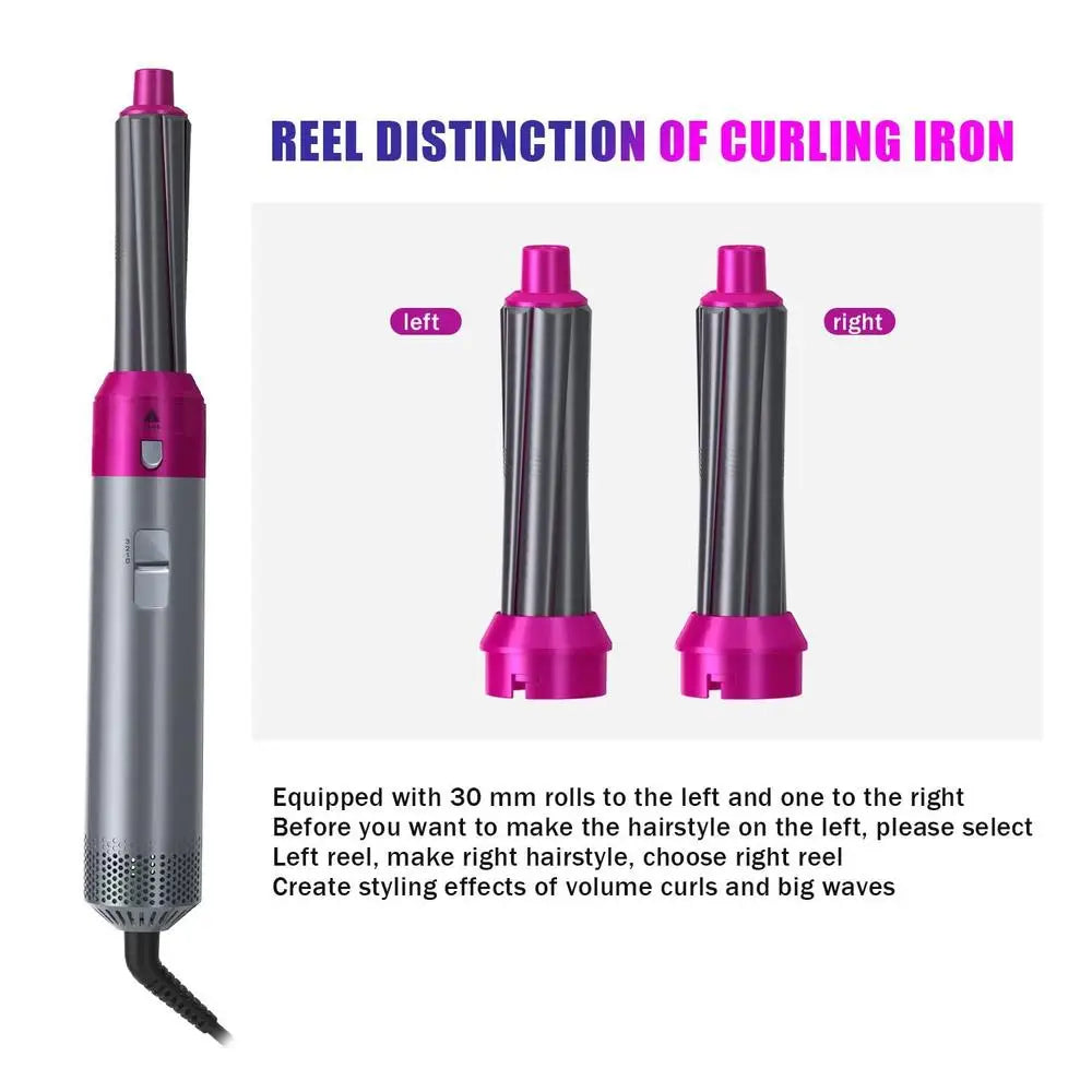 Left and right 30mm curling barrels on the SalonPro air styler for volume curls and big waves