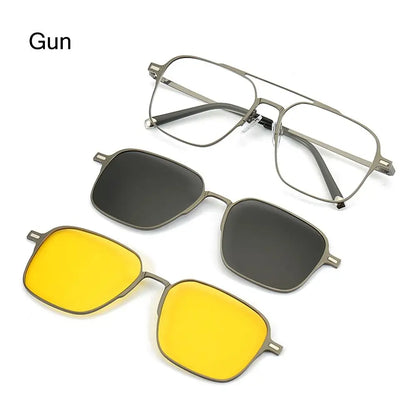 3 In 1 Magnetic Polarized Sunglasses