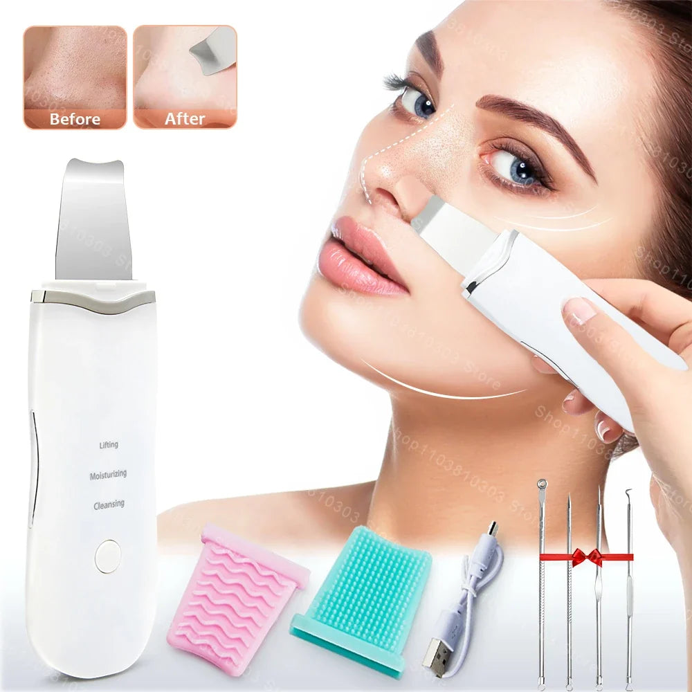Two-Step Pore Kit: electric ultrasonic skin scrubber for deep pore cleaning