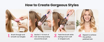Multifunctional Hair Straightener & Curler, Dual Voltage