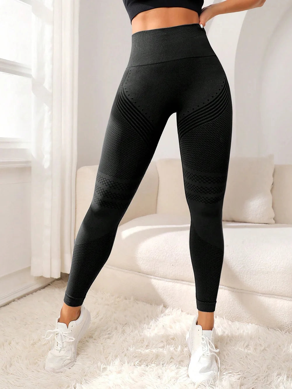 Women's High Waisted Elastic Fitness Pants