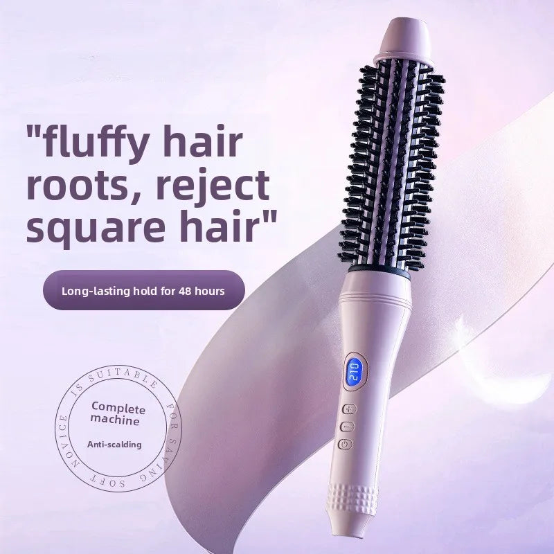 2-in-1 Thermal Round Brush, Curling Iron & Straightener