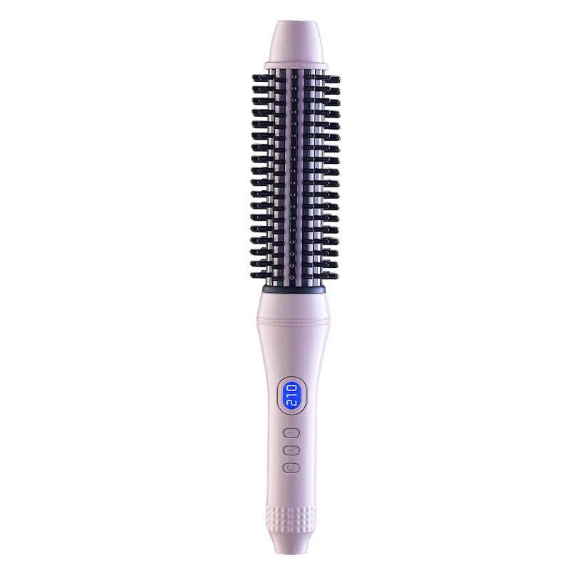 2-in-1 Thermal Round Brush, Curling Iron & Straightener