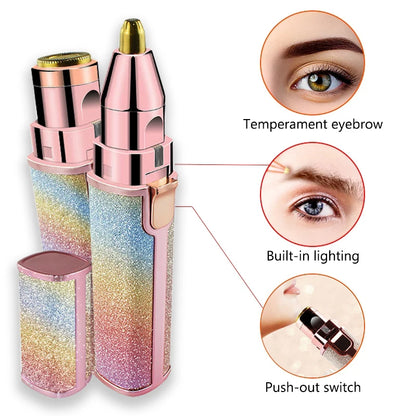 2-in-1 Women's Eyebrow and Facial Hair Removal Device