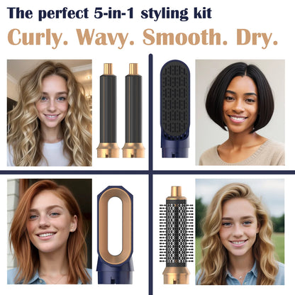 The perfect 5-in-1 styling kit for curly, wavy, smooth and dry hair on all hair types