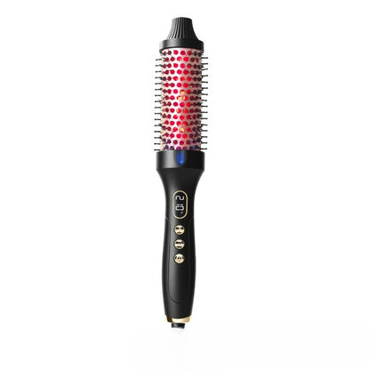 2-in-1 Thermal Round Brush, Curling Iron & Straightener