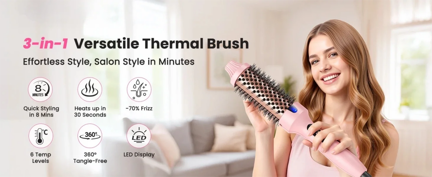 Multifunctional Hair Straightener & Curler, Dual Voltage
