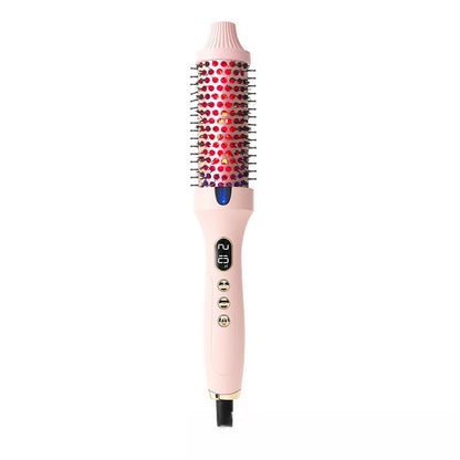 2-in-1 Thermal Round Brush, Curling Iron & Straightener