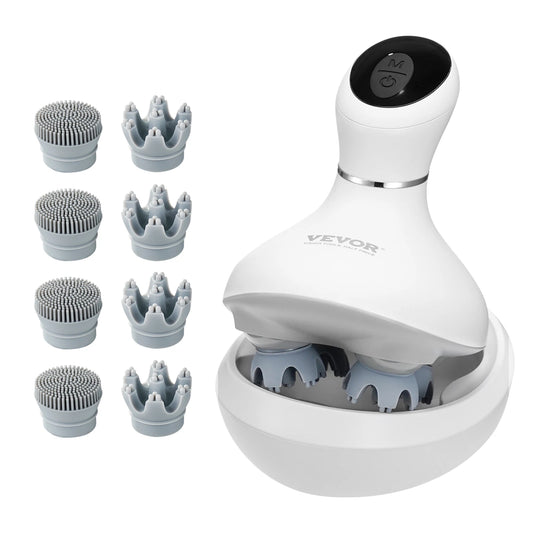 ScalpRevive Electric Head Massager - front view elegant white