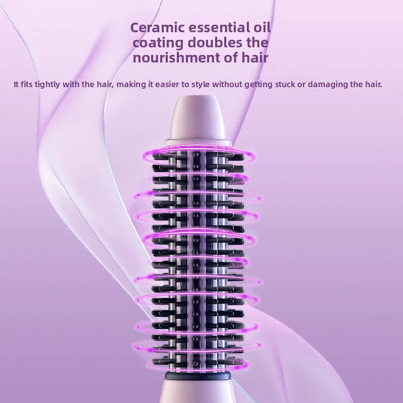 2-in-1 Thermal Round Brush, Curling Iron & Straightener