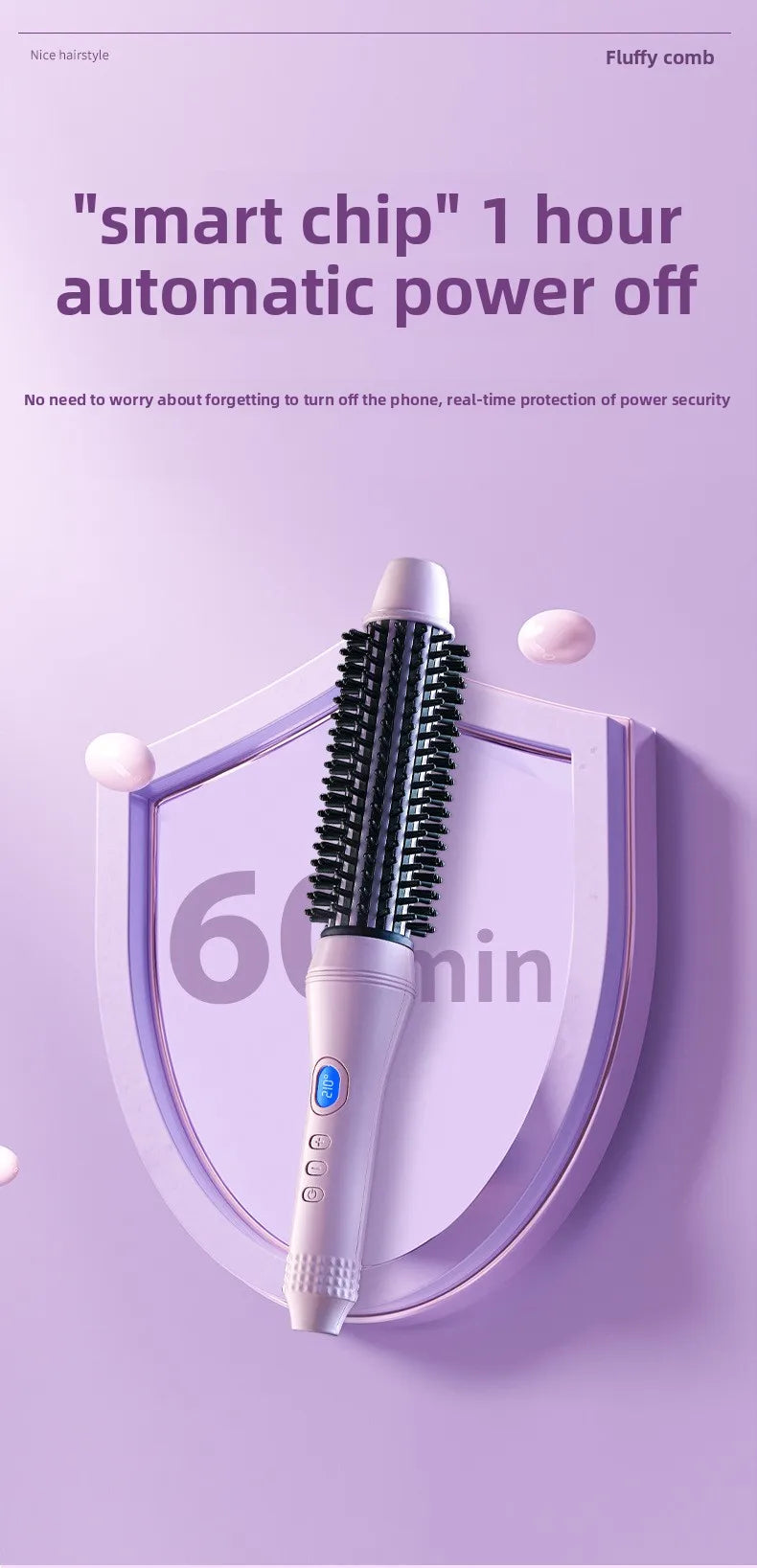 2-in-1 Thermal Round Brush, Curling Iron & Straightener