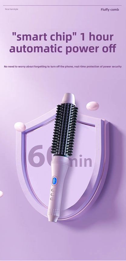 2-in-1 Thermal Round Brush, Curling Iron & Straightener