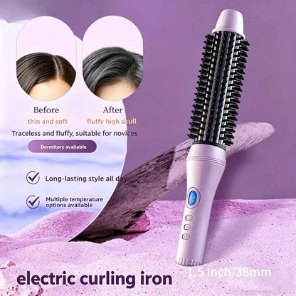2-in-1 Thermal Round Brush, Curling Iron & Straightener